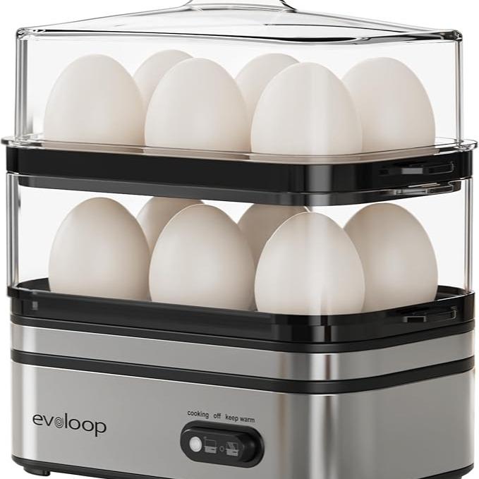 6-Egg Electric Cooker for Eggs & Omelets