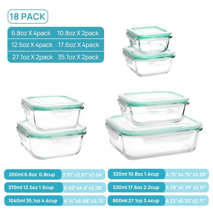 Stackable Glass Food Storage Set for Kitchen