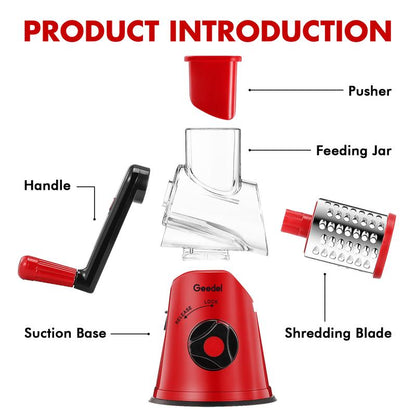 Rotary Vegetable Slicer Cheese Grater Kitchen Tool