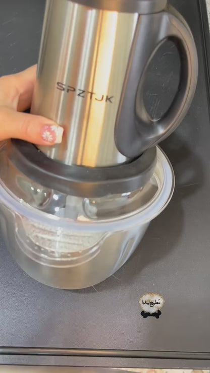 SPZTJK 2L Baby Food Processor with Dual Bowls & Copper Motor Grinder